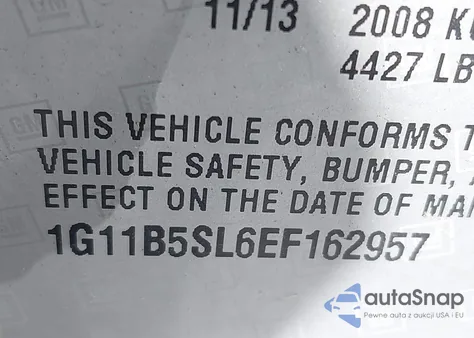 2014 Chevrolet Malibu 1Ls z USA, uszkodzony, nr VIN 1G11B5SL6EF162957